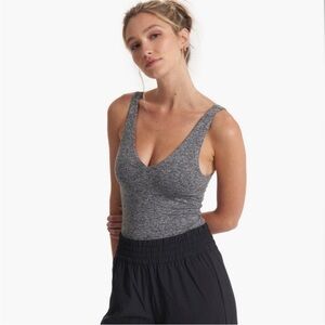 Vuori Heather Gray Halo Bodysuit size M